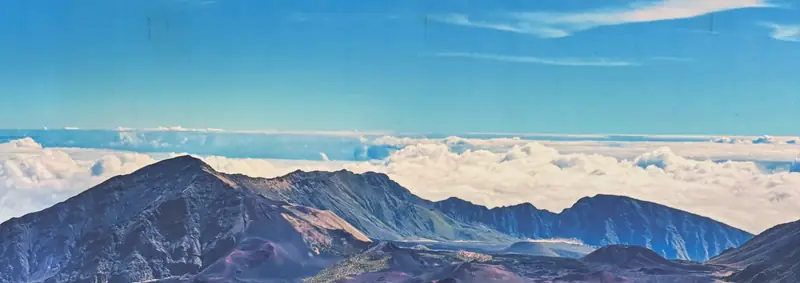 The Haleakalā mural at the Kahului Airport baggage claim
